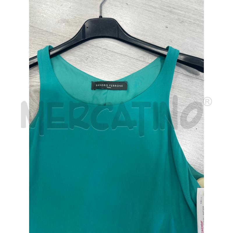 VESTITO DONNA SANDRO FERRONE VERDE ACQUA TG44 | Mercatino dell'Usato San giovanni teatino 2