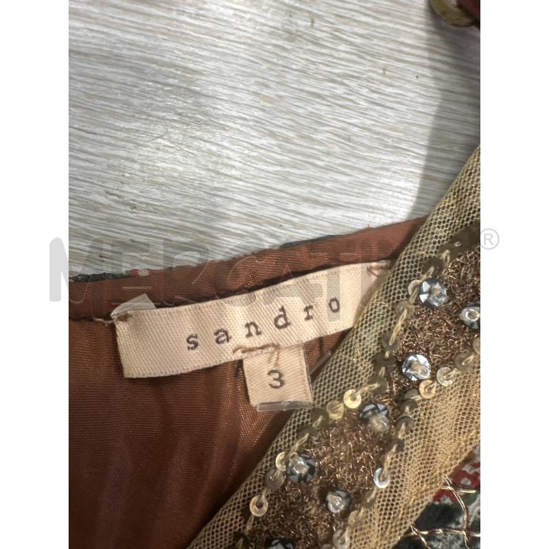 VESTITO DONNA SANDRO LUNGO VELATO MARRONE FANTASIA  | Mercatino dell'Usato San giovanni teatino 2