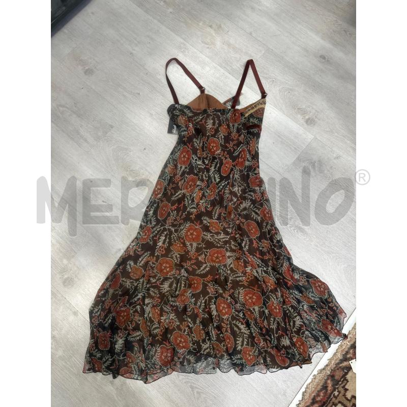 VESTITO DONNA SANDRO LUNGO VELATO MARRONE FANTASIA  | Mercatino dell'Usato San giovanni teatino 3