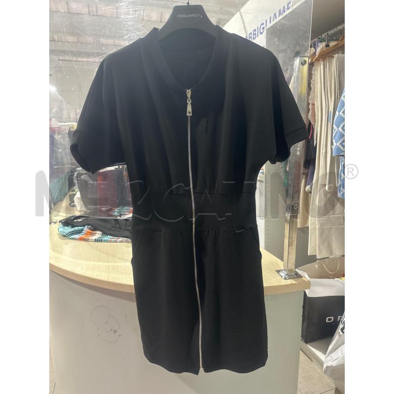 VESTITO DONNA SMARCHIATO NERO ZIP MEZZA MANICA NERO  | Mercatino dell'Usato San giovanni teatino 1