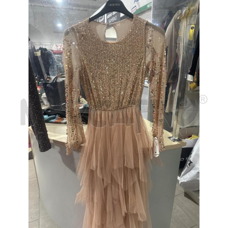 VESTITO DONNA SMARCHIATO ROSA PALLETTES TULLE BALZE  | Mercatino dell'Usato San giovanni teatino 1