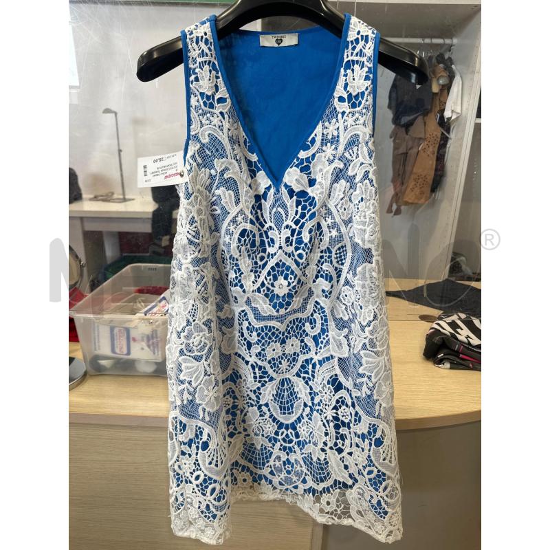 VESTITO DONNA TWINSET BLU TRAFORATO BIANCO | Mercatino dell'Usato San giovanni teatino 1