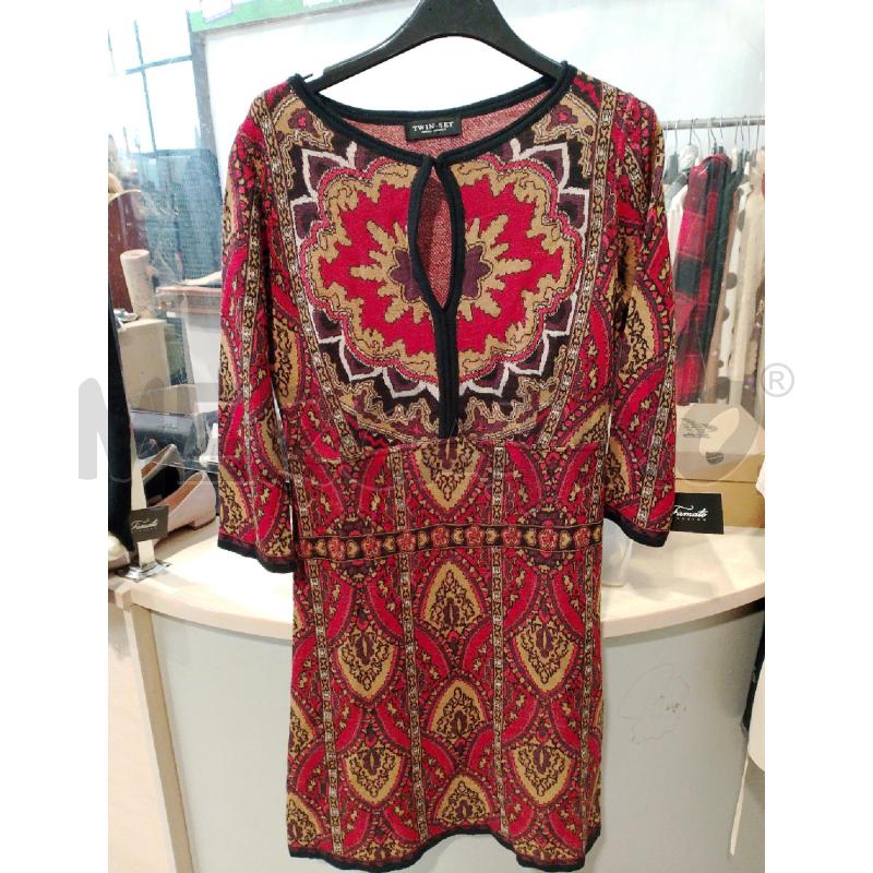 VESTITO DONNA TWINSET ROSSO FANTASIA | Mercatino dell'Usato San giovanni teatino 1