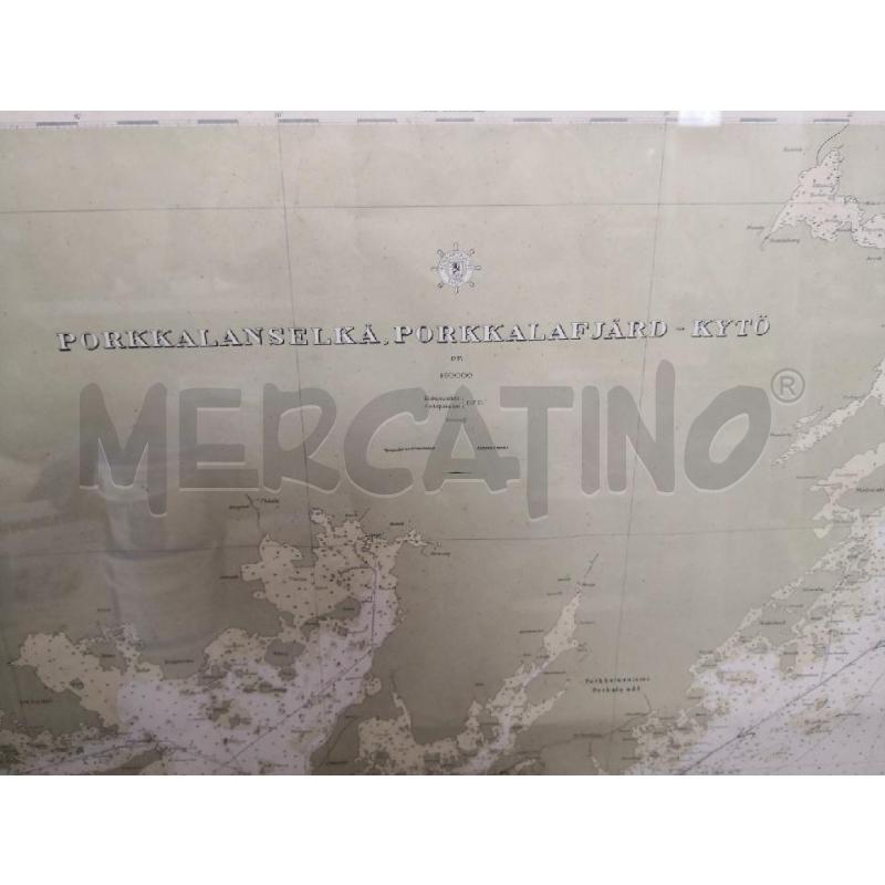 QUADRO CARTINA NAVALE FINLANDIA ANNI 60 ORIGINALE | Mercatino dell'Usato Savigliano 3