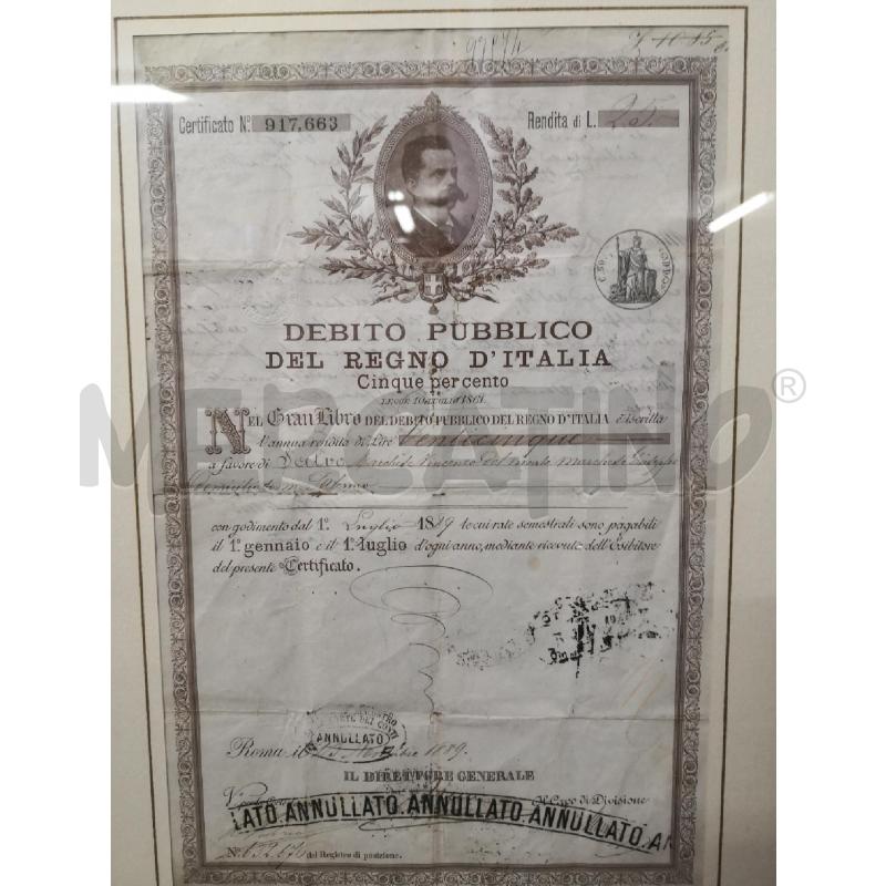 QUADRO DEBITO PUBBLICO | Mercatino dell'Usato Savigliano 1