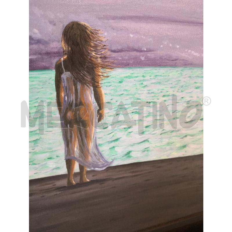 QUADRO PITTURA OLIO MASSIMO BELTRAMO IL GABBIANO | Mercatino dell'Usato Savigliano 3