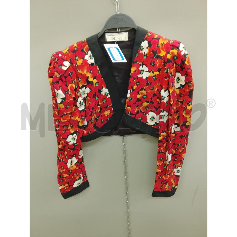 GIACCA DONNA FIORI SETA ROSSA CINTURA FOULARD+ | Mercatino dell'Usato Cantu' 2