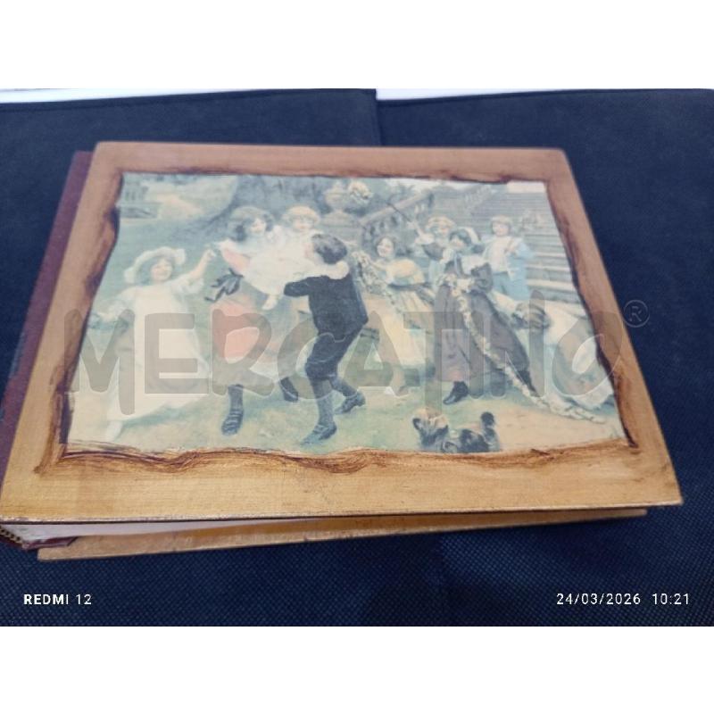ALBUM FOTOGRAFICO STILE DECOUPAGE IN FOGLIA D'ORO | Mercatino dell'Usato Catania stazione centrale 2