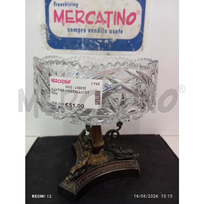 ALZATINA CRISTALLO OTTONE | Mercatino dell'Usato Catania stazione centrale 1