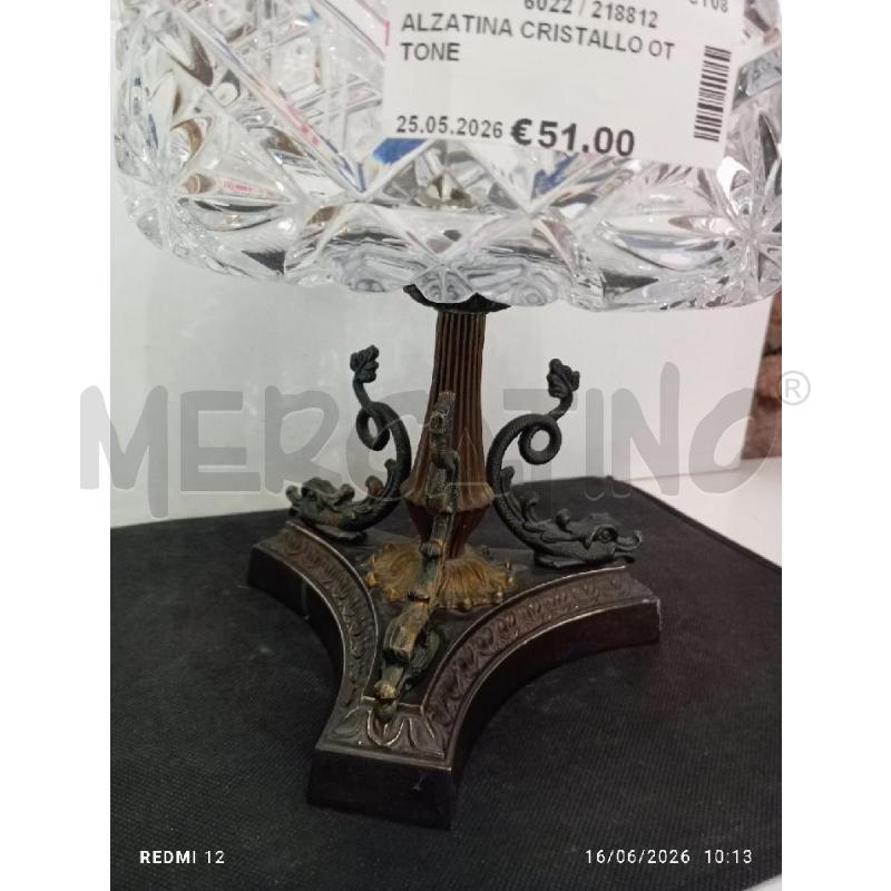 ALZATINA CRISTALLO OTTONE | Mercatino dell'Usato Catania stazione centrale 2