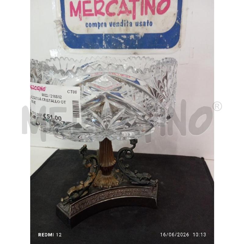 ALZATINA CRISTALLO OTTONE | Mercatino dell'Usato Catania stazione centrale 4