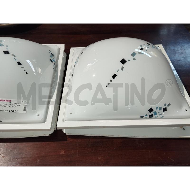 APPLIQUE ANNI 80 PLEXIGLASS CURVO 3 PZ 40X 40 | Mercatino dell'Usato Catania stazione centrale 2