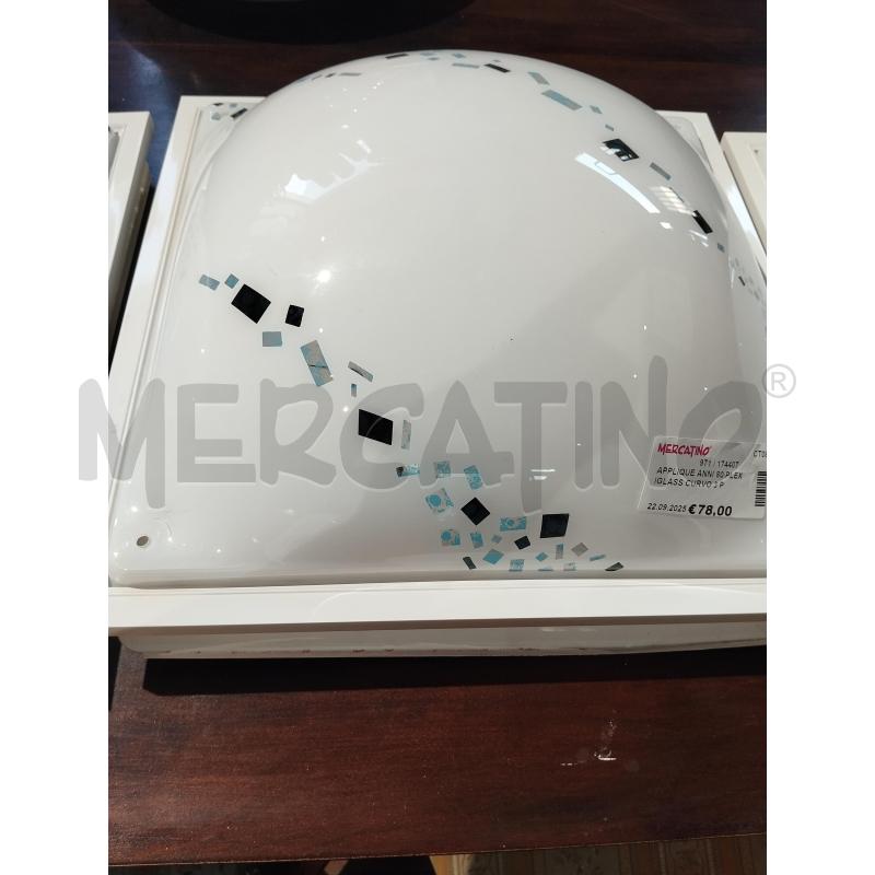APPLIQUE ANNI 80 PLEXIGLASS CURVO 3 PZ 40X 40 | Mercatino dell'Usato Catania stazione centrale 4