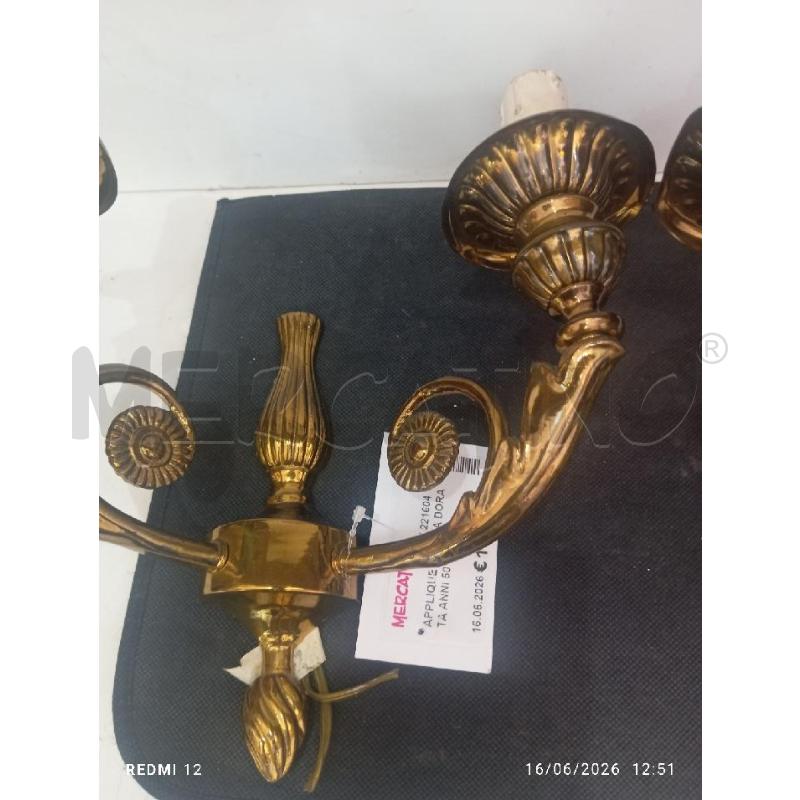 APPLIQUE  COPPIA DORATA ANNI 50 | Mercatino dell'Usato Catania stazione centrale 3
