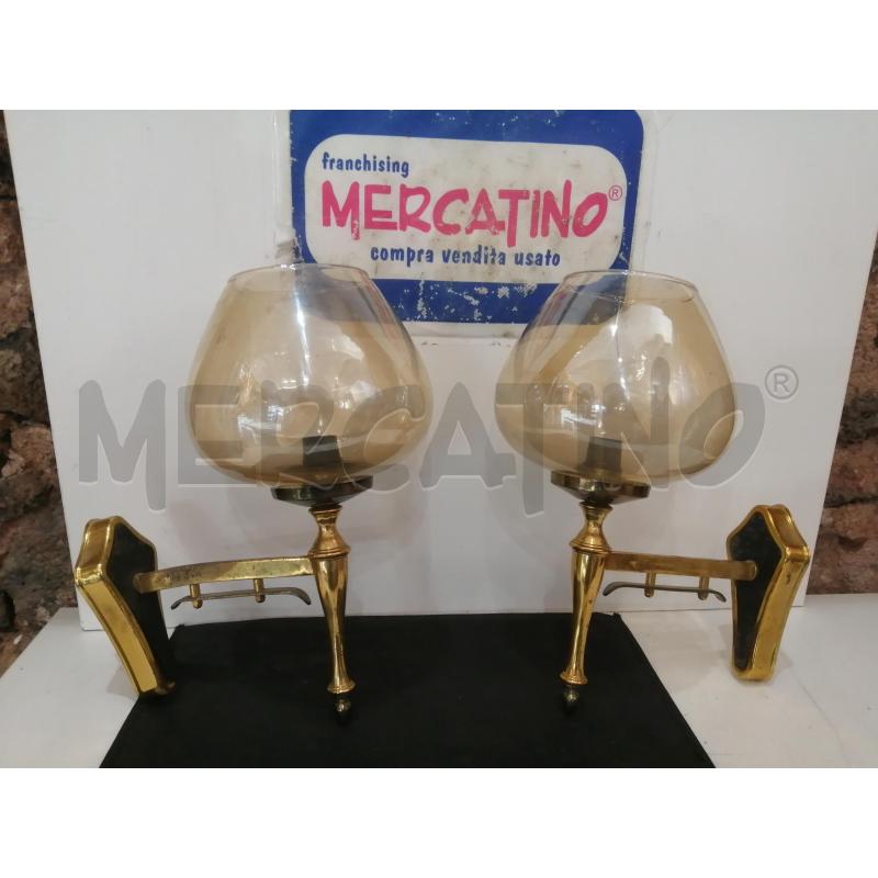 APPLIQUE  COPPIA OTTONE E  VETRO | Mercatino dell'Usato Catania stazione centrale 1