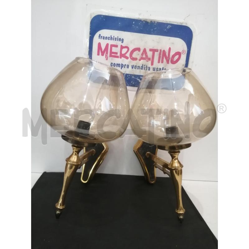 APPLIQUE  COPPIA OTTONE E  VETRO | Mercatino dell'Usato Catania stazione centrale 3