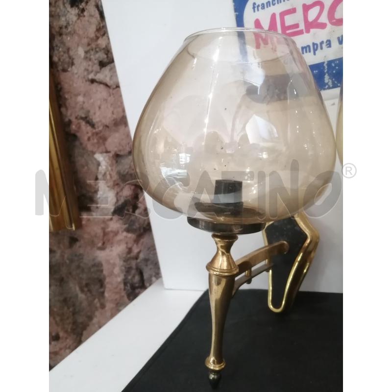 APPLIQUE  COPPIA OTTONE E  VETRO | Mercatino dell'Usato Catania stazione centrale 4