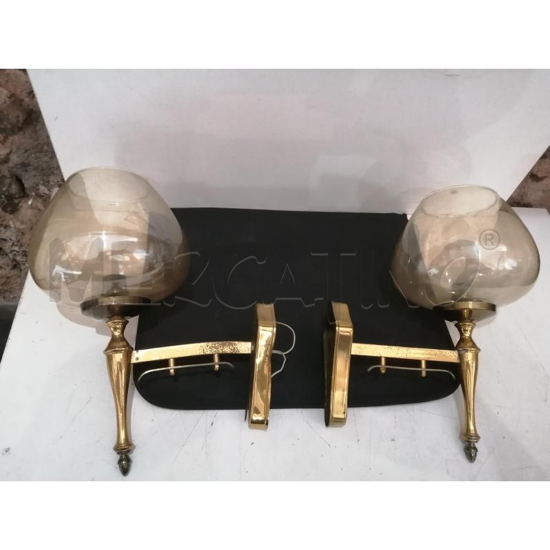 APPLIQUE  COPPIA OTTONE E  VETRO | Mercatino dell'Usato Catania stazione centrale 5