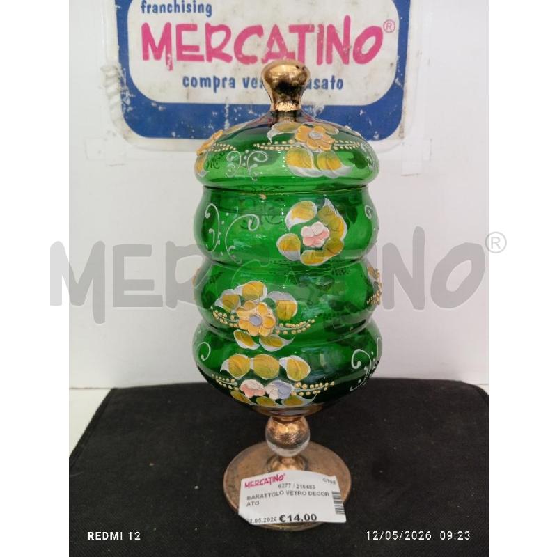 BARATTOLO VETRO DECORATO | Mercatino dell'Usato Catania stazione centrale 1