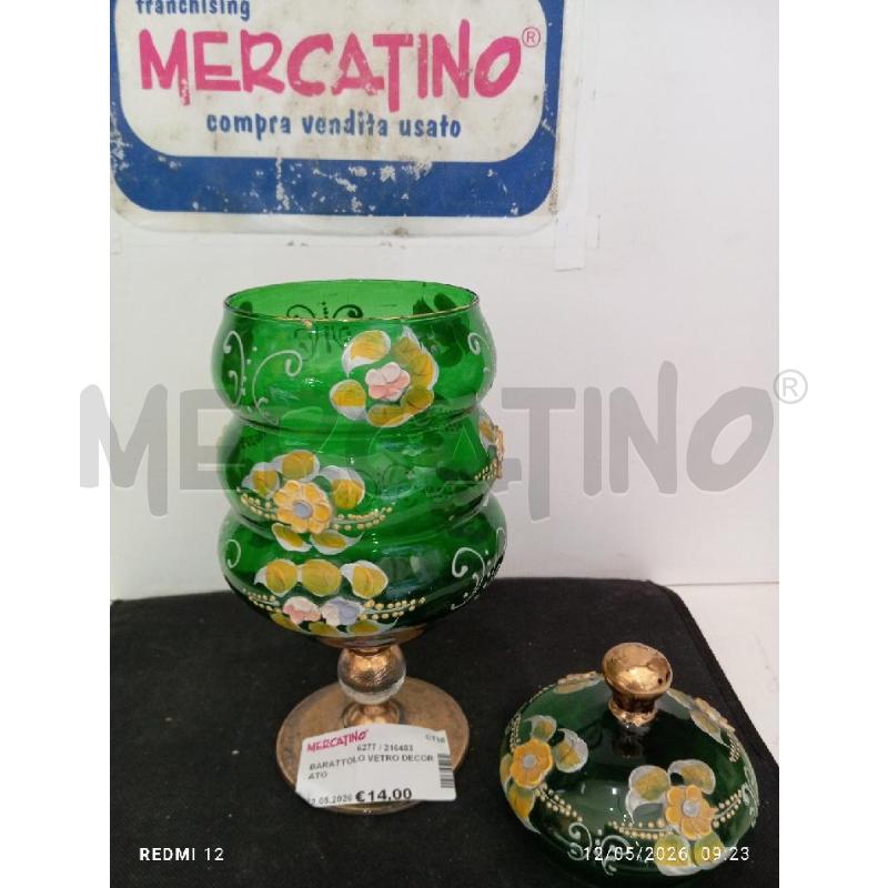 BARATTOLO VETRO DECORATO | Mercatino dell'Usato Catania stazione centrale 2