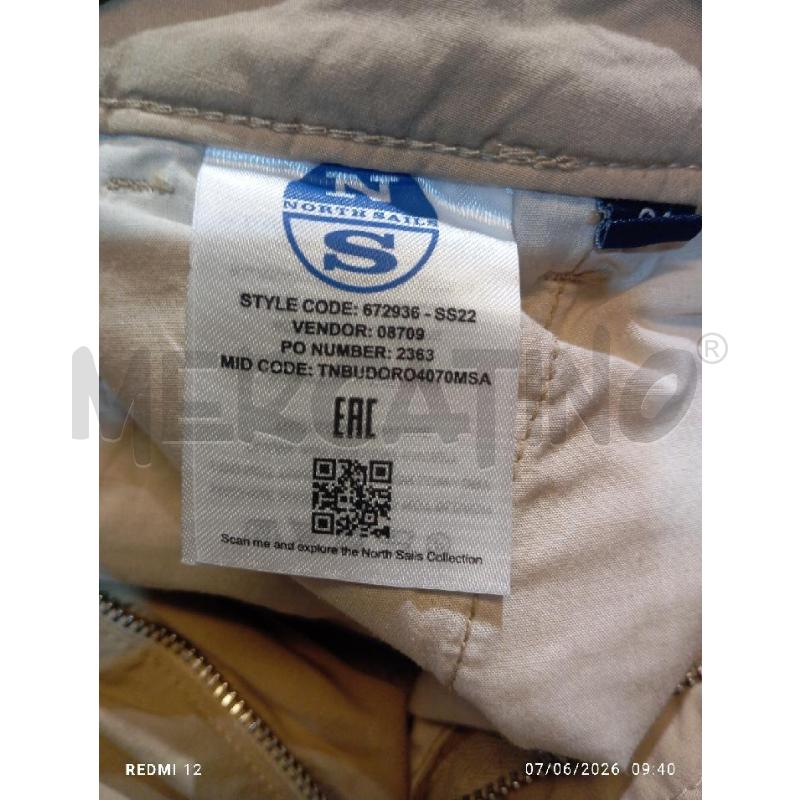 BERMUDA UOMO NORTH SAILS BEIGE  | Mercatino dell'Usato Catania stazione centrale 3