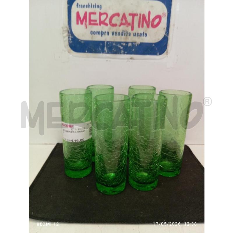 BICCHIERI PZ. 6 MURANO | Mercatino dell'Usato Catania stazione centrale 1