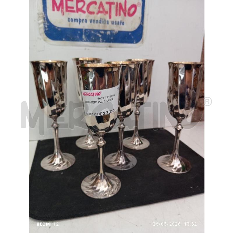 BICCHIERI PZ. SILVER | Mercatino dell'Usato Catania stazione centrale 2