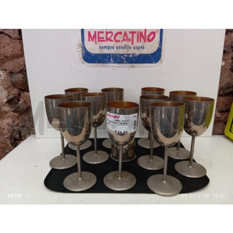 BICCHIERI PZ. SILVER DA RIV | Mercatino dell'Usato Catania stazione centrale 1