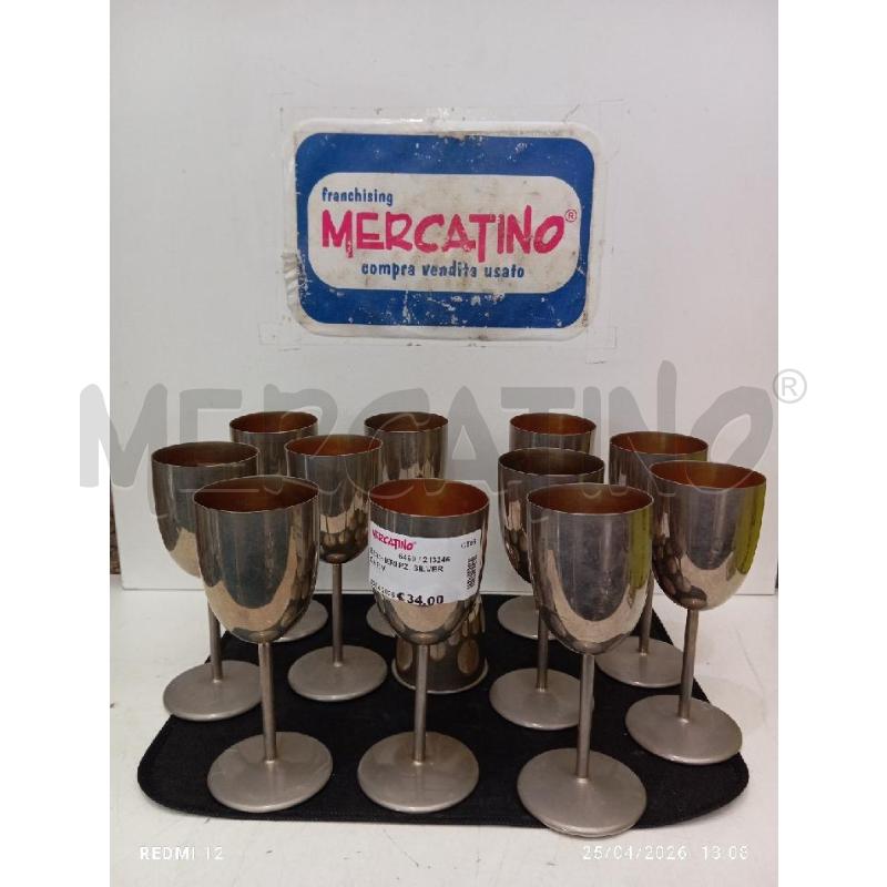 BICCHIERI PZ. SILVER DA RIV | Mercatino dell'Usato Catania stazione centrale 2
