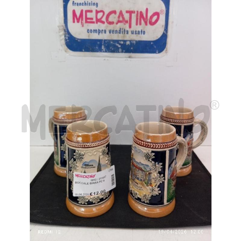 BOCCALE BIRRA PZ 4 | Mercatino dell'Usato Catania stazione centrale 1