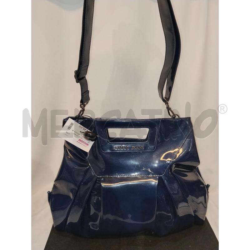 BORSA DONNA ARMANI JEANS BLU LUCIDA  | Mercatino dell'Usato Catania stazione centrale 1