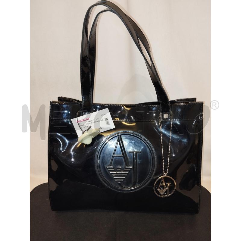 BORSA DONNA ARMANI NERA LUCIDA  | Mercatino dell'Usato Catania stazione centrale 1