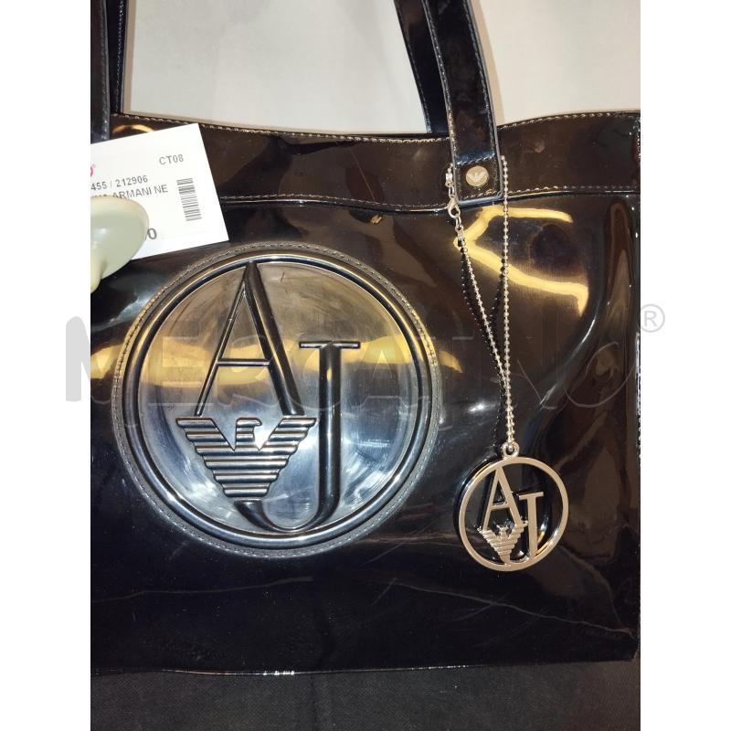 BORSA DONNA ARMANI NERA LUCIDA  | Mercatino dell'Usato Catania stazione centrale 4