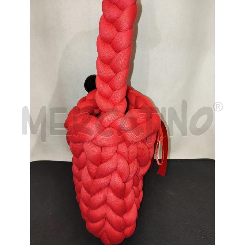 BORSA DONNA ARTIGIALNALI INTRECCIATO ROSSA | Mercatino dell'Usato Catania stazione centrale 2