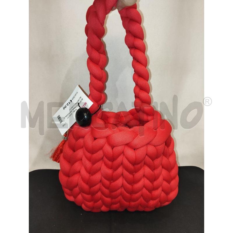 BORSA DONNA ARTIGIALNALI INTRECCIATO ROSSA | Mercatino dell'Usato Catania stazione centrale 3