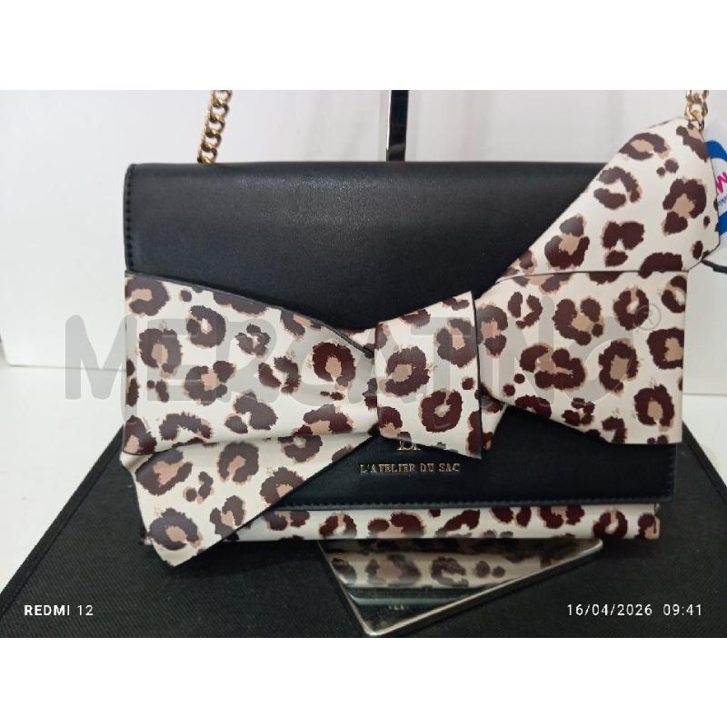 BORSA DONNA ATELIER DU SAC NERA CON FIOCCO MACULATO | Mercatino dell'Usato Catania stazione centrale 2