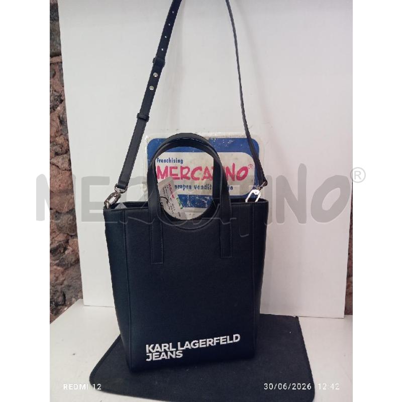 BORSA DONNA A SPALLA NERA KARL LAGERFELD JEANS  | Mercatino dell'Usato Catania stazione centrale 1