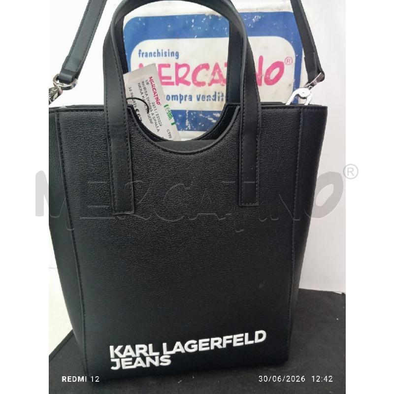 BORSA DONNA A SPALLA NERA KARL LAGERFELD JEANS  | Mercatino dell'Usato Catania stazione centrale 2