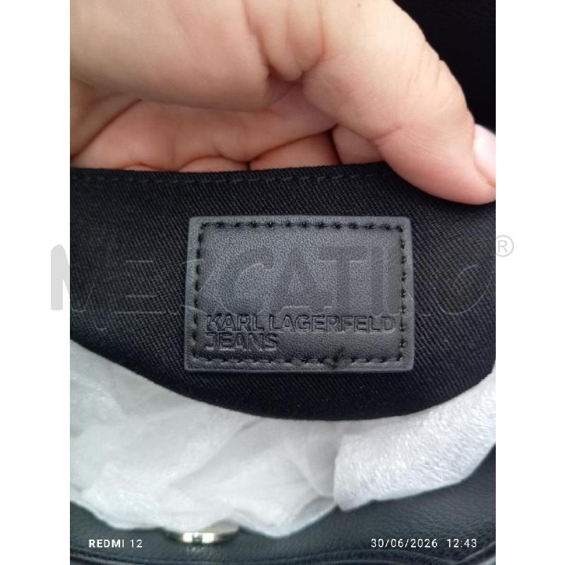 BORSA DONNA A SPALLA NERA KARL LAGERFELD JEANS  | Mercatino dell'Usato Catania stazione centrale 3