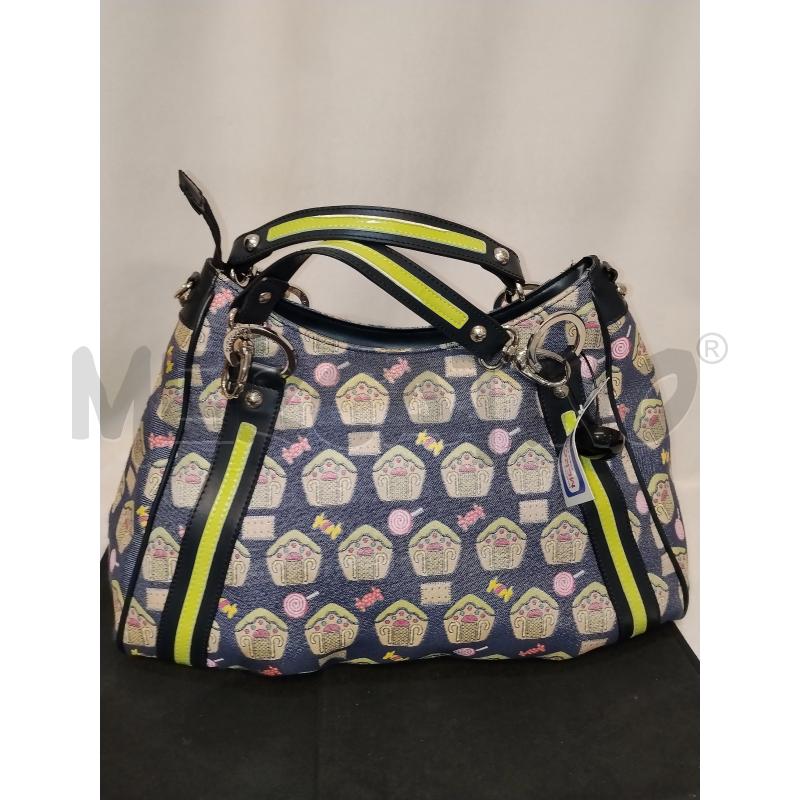 BORSA DONNA BRACCIALINI BLU  STAMPATA  | Mercatino dell'Usato Catania stazione centrale 1