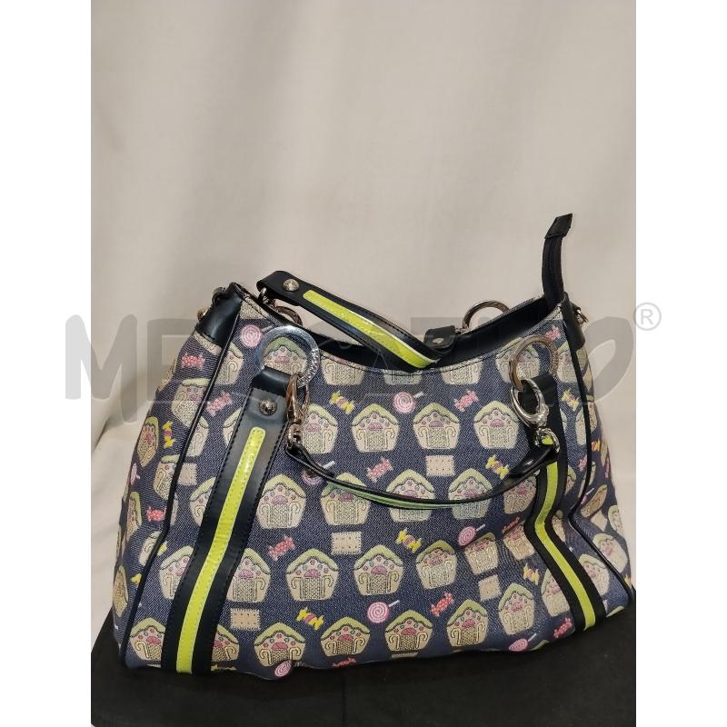 BORSA DONNA BRACCIALINI BLU  STAMPATA  | Mercatino dell'Usato Catania stazione centrale 3
