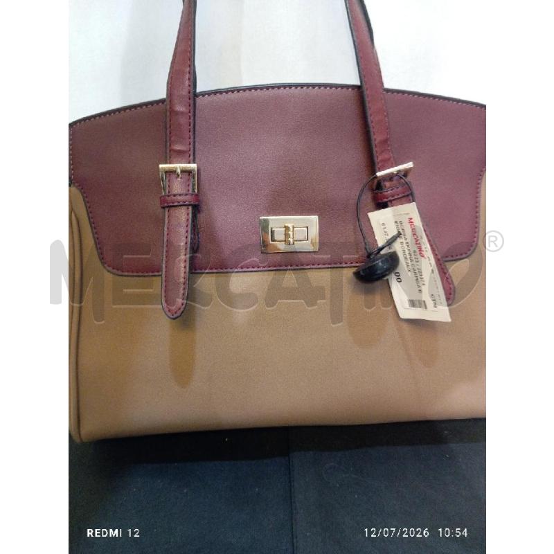 BORSA DONNA CARPISA BEIGE E BORDEAUX | Mercatino dell'Usato Catania stazione centrale 2