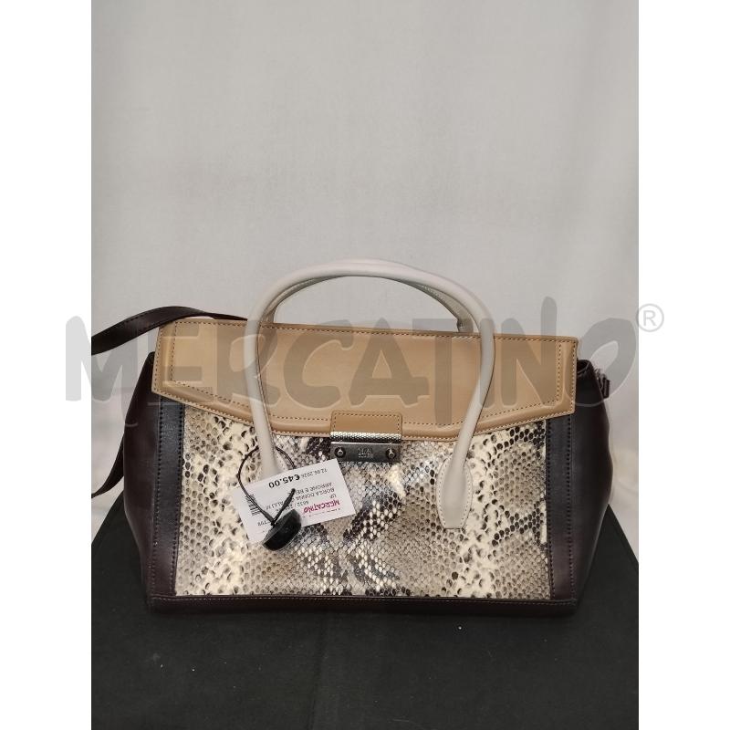 BORSA DONNA CAVALLI MARRONE E BEIGE  | Mercatino dell'Usato Catania stazione centrale 1