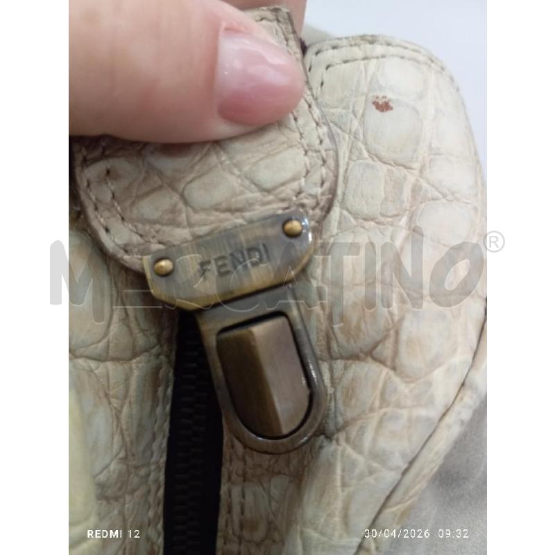 BORSA DONNA FENDI CAMOSCIO E PELLE TORTORA | Mercatino dell'Usato Catania stazione centrale 2