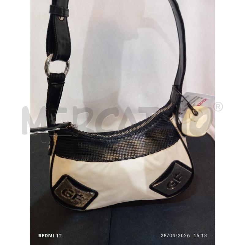 BORSA DONNA GF FERRE PANNA E NERA VINTAGE  | Mercatino dell'Usato Catania stazione centrale 1