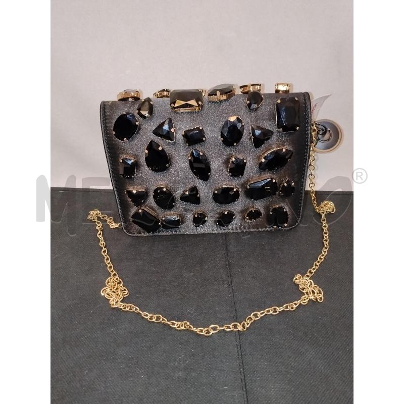 BORSA DONNA INTREND NERA CON PIETRE GIOIELLO NERE | Mercatino dell'Usato Catania stazione centrale 1