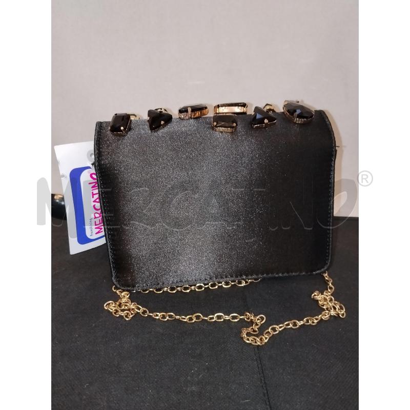 BORSA DONNA INTREND NERA CON PIETRE GIOIELLO NERE | Mercatino dell'Usato Catania stazione centrale 3