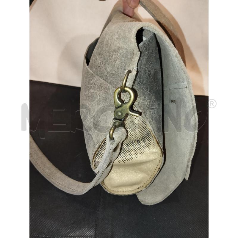 BORSA DONNA IN PELLE GRIGIO CON TRACOLLA | Mercatino dell'Usato Catania stazione centrale 2
