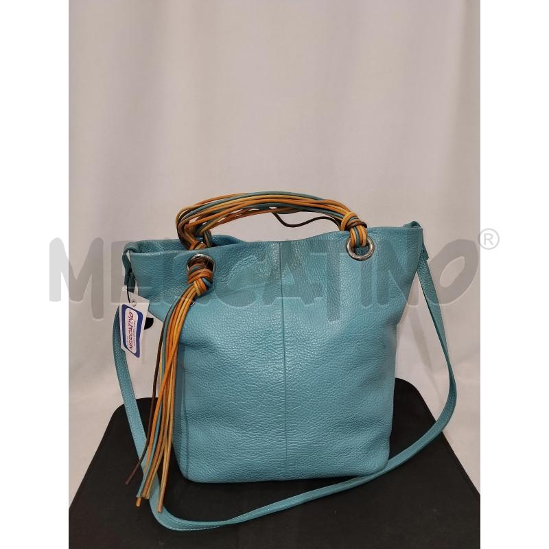 BORSA DONNA IN PELLE TURCHESE  | Mercatino dell'Usato Catania stazione centrale 3