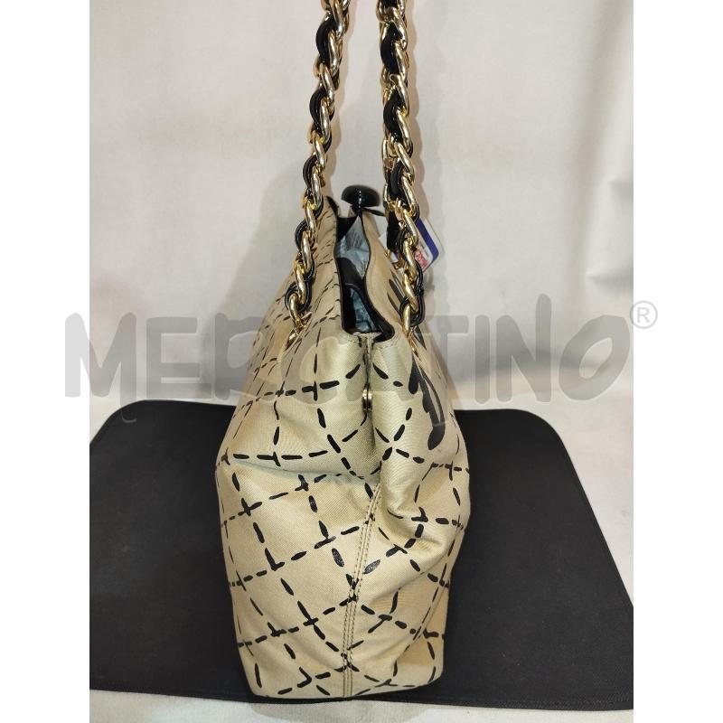 BORSA DONNA MOSCHINO  BEIGE IN TESSUTO  | Mercatino dell'Usato Catania stazione centrale 2